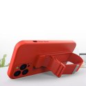 Housse en corde gel TPU airbag housse avec lanière pour iPhone 13 Pro rouge