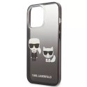 Karl Lagerfeld KLHCP13XTGKCK iPhone 13 Pro Max 6,7" hardcase czarny/black Gradient Ikonik Karl & Choupette