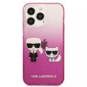 Karl Lagerfeld KLHCP13XTGKCP iPhone 13 Pro Max 6,7" hardcase różowy/pink Gradient Ikonik Karl & Choupette