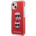 Karl Lagerfeld KLHCP13STPE2TR iPhone 13 mini 5,4" hardcase czerwony/red Karl&Choupette Head