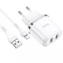 Hoco n4 aspiring network charger + lightning cable white