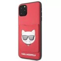 Karl Lagerfeld KLHCN65CSKCRE iPhone 11 Pro Max hardcase czerwony/red Choupette Head Cardslot