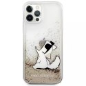 Karl Lagerfeld KLHCP12LGCFD iPhone 12 Pro Max złoty/gold hardcase Liquid Glitter Choupette Fun