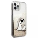 Karl Lagerfeld KLHCP12LGCFD iPhone 12 Pro Max złoty/gold hardcase Liquid Glitter Choupette Fun