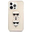 Karl Lagerfeld KLHCP13XKCTUGLGO iPhone 13 Pro Max 6,7" złoty/gold hardcase Glitter Karl`s & Choupette