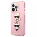 Karl Lagerfeld KLHCP13XKCTUGLP iPhone 13 Pro Max 6,7" różowy/pink hardcase Glitter Karl`s & Choupette