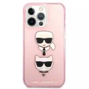 Karl Lagerfeld KLHCP13XKCTUGLP iPhone 13 Pro Max 6,7" różowy/pink hardcase Glitter Karl`s & Choupette