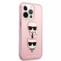 Karl Lagerfeld KLHCP13XKCTUGLP iPhone 13 Pro Max 6,7" różowy/pink hardcase Glitter Karl`s & Choupette