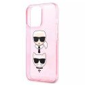 Karl Lagerfeld KLHCP13XKCTUGLP iPhone 13 Pro Max 6,7" różowy/pink hardcase Glitter Karl`s & Choupette