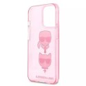 Karl Lagerfeld KLHCP13XKCTUGLP iPhone 13 Pro Max 6,7" różowy/pink hardcase Glitter Karl`s & Choupette