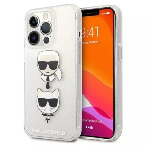 Karl Lagerfeld KLHCP13XKCTUGLS iPhone 13 Pro Max 6,7" srebrny/silver hardcase Glitter Karl`s & Choupette