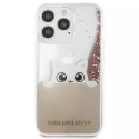 Karl Lagerfeld KLHCP13LPABGNU iPhone 13 Pro / 13 6,1" różowy/pink hardcase PEEK A BOO Liquid Glitter