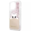 Karl Lagerfeld KLHCP13LPABGNU iPhone 13 Pro / 13 6,1" różowy/pink hardcase PEEK A BOO Liquid Glitter