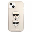 Karl Lagerfeld KLHCP13MKCTUGLGO iPhone 13 6,1" złoty/gold hardcase Glitter Karl`s & Choupette