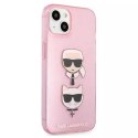 Karl Lagerfeld KLHCP13MKCTUGLP iPhone 13 6,1" różowy/pink hardcase Glitter Karl`s & Choupette