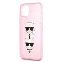 Karl Lagerfeld KLHCP13MKCTUGLP iPhone 13 6,1" różowy/pink hardcase Glitter Karl`s & Choupette