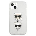 Karl Lagerfeld KLHCP13MKCTUGLS iPhone 13 6,1" srebrny/silver hardcase Glitter Karl`s & Choupette