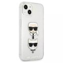 Karl Lagerfeld KLHCP13MKCTUGLS iPhone 13 6,1" srebrny/silver hardcase Glitter Karl`s & Choupette