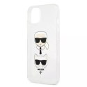 Karl Lagerfeld KLHCP13MKCTUGLS iPhone 13 6,1" srebrny/silver hardcase Glitter Karl`s & Choupette