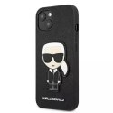 Karl Lagerfeld KLHCP13MOKPK iPhone 13 6,1" czarny/black hardcase Saffiano Ikonik Karl`s Patch