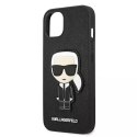 Karl Lagerfeld KLHCP13MOKPK iPhone 13 6,1" czarny/black hardcase Saffiano Ikonik Karl`s Patch