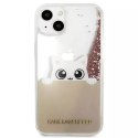 Karl Lagerfeld KLHCP13MPABGNU iPhone 13 6,1" różowy/pink hardcase PEEK A BOO Liquid Glitter