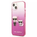 Karl Lagerfeld KLHCP13MTGKCP iPhone 13 6,1" hardcase różowy/pink Gradient Ikonik Karl & Choupette