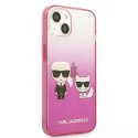 Karl Lagerfeld KLHCP13MTGKCP iPhone 13 6,1" hardcase różowy/pink Gradient Ikonik Karl & Choupette