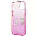 Karl Lagerfeld KLHCP13MTGKCP iPhone 13 6,1" hardcase różowy/pink Gradient Ikonik Karl & Choupette