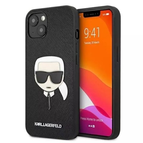 Karl Lagerfeld KLHCP13SSAKHBK iPhone 13 mini 5,4" czarny/black hardcase Saffiano Ikonik Karl`s Head