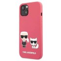 Karl Lagerfeld KLHCP13SSSKCP iPhone 13 mini 5,4" hardcase różowy/pink Silicone Karl & Choupette