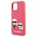 Karl Lagerfeld KLHCP13SSSKCP iPhone 13 mini 5,4" hardcase różowy/pink Silicone Karl & Choupette