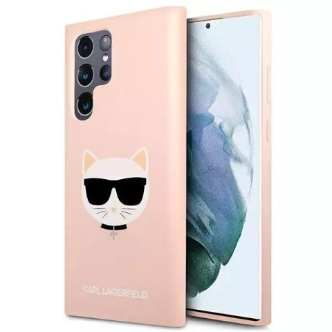 Karl Lagerfeld KLHCS22LSLCHPI S22 Ultra S908 hardcase różowy/pink Silicone Choupette Head