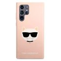 Karl Lagerfeld KLHCS22LSLCHPI S22 Ultra S908 hardcase różowy/pink Silicone Choupette Head