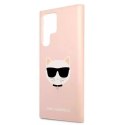 Karl Lagerfeld KLHCS22LSLCHPI S22 Ultra S908 hardcase różowy/pink Silicone Choupette Head