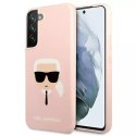 Karl Lagerfeld KLHCS22SSLKHPI S22 S901 rożowy/pink hardcase Silicone Karl`s Head