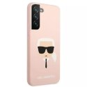 Karl Lagerfeld KLHCS22SSLKHPI S22 S901 rożowy/pink hardcase Silicone Karl`s Head