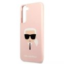 Karl Lagerfeld KLHCS22SSLKHPI S22 S901 rożowy/pink hardcase Silicone Karl`s Head