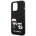 Karl Lagerfeld KLHMP13XSSKCK iPhone 13 Pro Max 6,7" hardcase czarny/black Silicone Karl & Choupette Magsafe