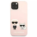 Karl Lagerfeld KLHMP13MSSKCI iPhone 13 6,1" hardcase jasnoróżowy/light pink Silicone Ikonik Karl & Choupette Magsafe