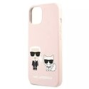 Karl Lagerfeld KLHMP13MSSKCI iPhone 13 6,1" hardcase jasnoróżowy/light pink Silicone Ikonik Karl & Choupette Magsafe