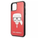 Karl Lagerfeld KLHCN58DLHRE iPhone 11 Pro czerwony/red Iconic Glitter Karl`s Head