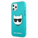 Karl Lagerfeld KLHCP12LCHTRB iPhone 12 Pro Max 6,7" niebieski/blue hardcase Glitter Choupette Fluo