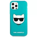 Karl Lagerfeld KLHCP12LCHTRB iPhone 12 Pro Max 6,7" niebieski/blue hardcase Glitter Choupette Fluo