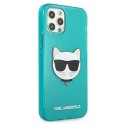 Karl Lagerfeld KLHCP12LCHTRB iPhone 12 Pro Max 6,7" niebieski/blue hardcase Glitter Choupette Fluo