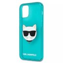 Karl Lagerfeld KLHCP12LCHTRB iPhone 12 Pro Max 6,7" niebieski/blue hardcase Glitter Choupette Fluo