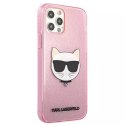 Karl Lagerfeld KLHCP12LCHTUGLP iPhone 12 Pro Max 6,7" różowy/pink hardcase Glitter Choupette