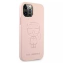 Karl Lagerfeld KLHCP12LSILTTPI iPhone 12 Pro Max 6,7" Silicone Ikonik Outline różowy/pink