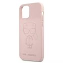 Karl Lagerfeld KLHCP12LSILTTPI iPhone 12 Pro Max 6,7" Silicone Ikonik Outline różowy/pink