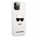 Karl Lagerfeld KLHCP12LSLCHWH iPhone 12 Pro Max 6,7" hardcase biały/white Silicone Choupette